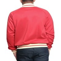 -Style SAD muške G prugaste jakne JK - Crvena - 3x-velika