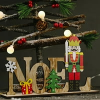 Božićni ukras Drveni orah vojnički slovo ukras za Božić