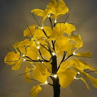 Ginkgo Tree Light tantop Bonsai Tree Dekorativno bajkolno svjetlo umjetno stablo baterija za grančica