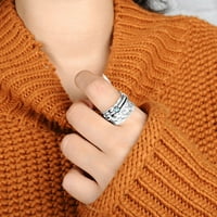 Jiyugala prstenovi za muškarce vintage mjesec cirkons Prikljuciva ručni nakit srebrni vintage prsten