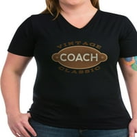 Cafepress - Coach Poklon Ženska majica V izrez - Ženska majica V-izrez tamne majice