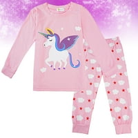 Djeca Domaći slobodno vrijeme Nošenje jednorog Cloud Star Pijamas Deca Jesen zimski salon dugih rukava