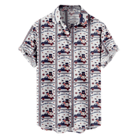 4. jula muške havajske majice USA Nacionalna zastava košulja kratkih rukava Street Print Tops Sportska