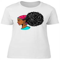 Smartprints Womens Grafički tee - Afro American Girl - Regular Fit pamuk