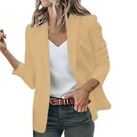 Yubnlvae Žene Blazer Dame Fassion Casual Solid Boja dugih rukava Style Style Stil Mali jakniŽenski Blazers