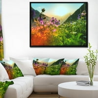 Art DesimanArt Multicolor planine livada View cvjetni uokvireni platno umjetničko otisak u. Široko u.