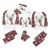 Božićni roditelj-dječji obiteljski set Home Ispiši božićni pidžami dvodijelni set