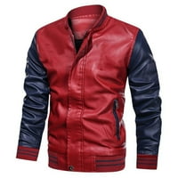 SNGXGN MUŠKA FLANNEL jakna za jaknu za teške težine Sherpa obložene jakne za muškarce, crvene, veličine