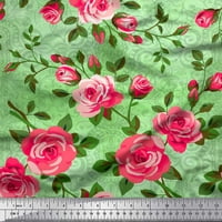 Soimoi satenska svilena tkanina odlazi i ruža cvijeta tiskana tkanina sa širokim dvorištem