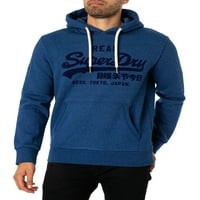 Superdry tonal vintage logo pulover kapuljača, plava
