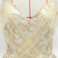 Ljetna haljina Žene Ležerne prilike Fasioon V-izrez Split vjenčane čipke sjedeće haljine za žene