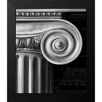 Harper, Ethan Crni moderni uokvireni muzej Art Print pod nazivom - Jonski kapitalni detalj I