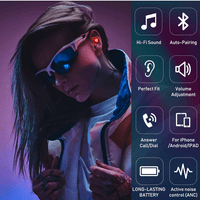 Urban Street Buds Plus True Bluetooth bežični uši za CoolPad MA sa aktivnom bukom Otkazivanje crvene