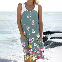 jsaierl ženska ljetna haljina prugasta haljina za plažu kratki rukav linijski haljinski haljina CREW