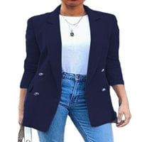 Sexy Dance Dame Cardigan Jacket rever izrez Blazer dugih rukava Poslovni jakne Elegantne bluže dnevno