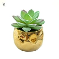 Umjetna biljka u veličanstvu od grupnja ukrasna vivid zlatna keramička posuda FAU Sukulenti Mini lonce