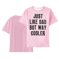 Košulje za teen djevojke odjeću ljetni otac dnevno pismo štampanje majica okrugli vrat casual djevojke