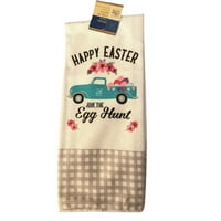 Sretan Uskršnji ručnici, Easter Bunny jaja i poljoprivredni kamion Pridružite se ručnicima za ručnike