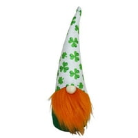Glad St Patricks Day Tomte Gnome Decor Decor Shamrock Elf plišana igračka