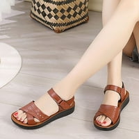 Ženske sandale Ljetne cipele na palici Dame Stope modne ležerne papuče za žene smeđe veličine 6.5