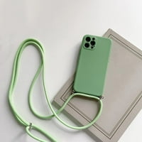 Crossbody ogrlica remen za remen za remen tekući silikonski telefon za iPhone mini pro xr XS MA 6S Plus