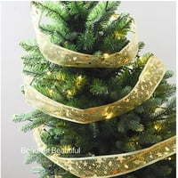 Eastjing Božićne ukrase1Roll Božićna stabla vrpca žična ruba vrpca DIY FRAKBOLOVI POVRATAK ZAHTEVNOG
