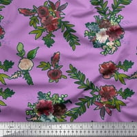 Liimoi poliester crepe tkanina i ranunculus cvjetni dekor tkanini otisnuti dvorište široko