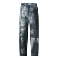 Wozhidaoke muške hlače Muške modne ležerne ispisene džepove čipke za hlače Velike veličine Hlače Grey