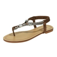 B91XZ cipele za žene sandale žene ravne sandale za perle Ljeto Boho cipele Udobne cipele Otvoreni nožni