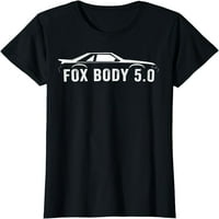 Žene Foxbody 5. Američki stambeni mišićni automobil majica poklon kratkih rukava za zabave Crna Tee