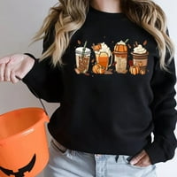 Giligiliso Halloween ženski povremeni seksi tiskani pulover s dugim rukavima, dukseri bez kapuljača