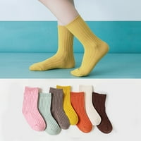 Dječji dječaci dječake Djevojke čarape bombona obojena dvostruka igla srednje telesne čarape u boji