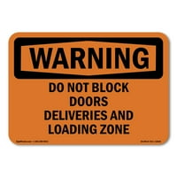 Znak upozorenja - Ne blokirajte isporuke vrata i zoni za umetanje