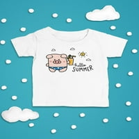 Pozdrav ljeto, slatka svinja majica dojenčad -image by shutterstock, mjeseci