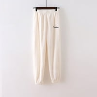 Ženski modni stil čistim koraljnim baršunarskim hlačama Udobne hlače Bijela jedna veličina