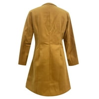 Ženska modna vunena vunena rezervacija pune boje dugački jakni colt6sl4883471