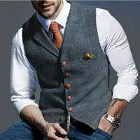 Muške formalne modne prsluke slojevito jedno-grudi lapeli odijelo za potkoljenice za poslovna haljina
