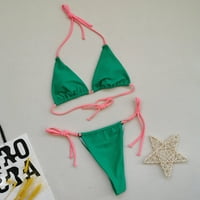 Clodeeu ženske kupaće kostime zavoj čvrsto dvodijelno kupaći kostim bikini plaža