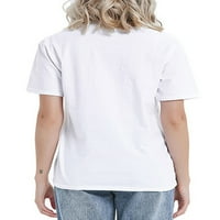 GRIANLOOK Žene Ljetne vrhove Majica s kratkim rukavima Majica Jednobojna Majica Dame Moda Pulover casual