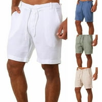 Muške pamučne i posteljine sportske hlače prozračne ležerne hlače na plaži