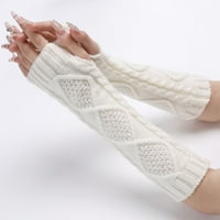 Rygai par rukavice palac rupe za lakat dužine ruke rukavi pletene drži toplo rastezljive rukavice od