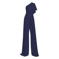 Jumpsuitsi za žene Ležerne prilike pune boje kombinezone ravno hlače Jednostavan i izvrstan dizajn tamno