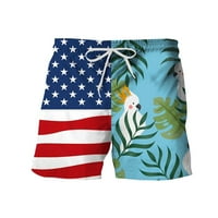 Muška modna dana nezavisnosti tiskana Havajska plaža Fit Sport Casual Hotsa hlače Shorts Modne šorc
