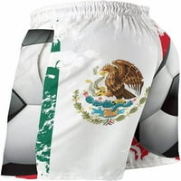 Muška meksiko-zastava-meksička-zastava-fudbalsko-nogometne gužve Brzo suho kupalište casual kupaći kostim