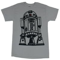 Star Wars Muns majica - Giant R2-D crna obložena slika