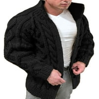 Muški kaput Otvoreni džemper sa prednjim kardiganom od pune boje odjeća pletena jakna Holiday Dark Blue