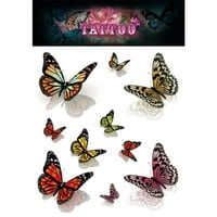 Dječje leptir privremene tetovaže naljepnice za zabavu za partiju punila dječake djevojke N5m1
