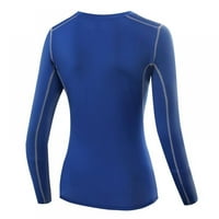 Ženska kompresijska košulja suho fit dugih rukava trčanje atletske majice za vježbanje