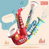 Travelwant Kids Musical Instruments igračka klarinet, igračka saksofon i igračka truba, vjetar i mesingani muzički instrumenti kombiniraju sa preko boja tipki kodirane nastavne pjesme za malim i malim pjesmama