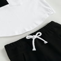 Karuedoo Newborn Baby Boys Outfits bez rukava patchwork majica džepne kratke hlače ljetna odjeća set